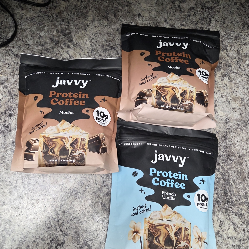 Javvy Protein Coffee Mocha and French Vanilla